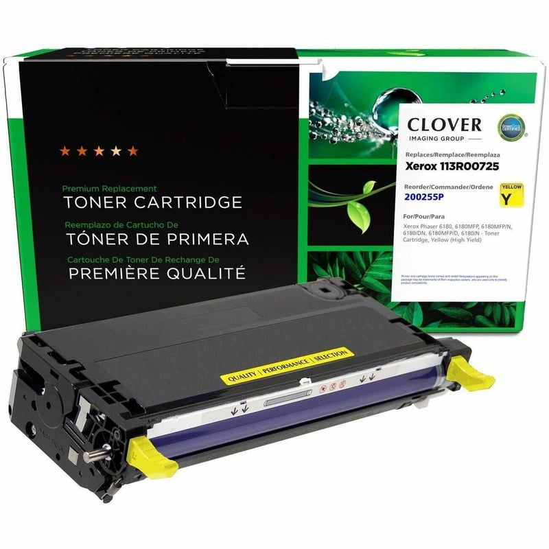 Clover Imaging Remanufactured High Yield Yellow Toner Cartridge for Xerox 113R00725 - Thumbnail 1