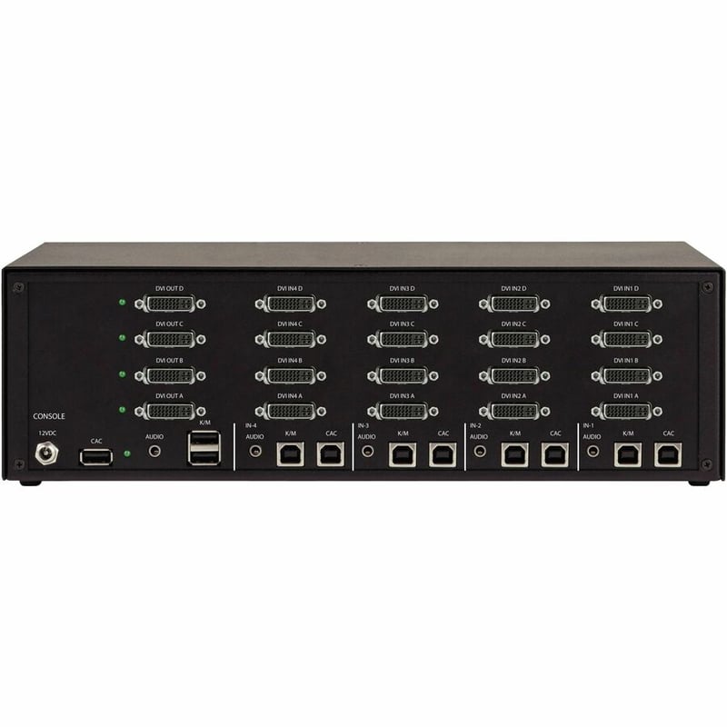 NIAP4 SECURE KVM SWITCH, 4 PORT QUAD HEAD DP, CAC,IF OUTSIDE TAPE IS BROKEN, UNI - Thumbnail 3