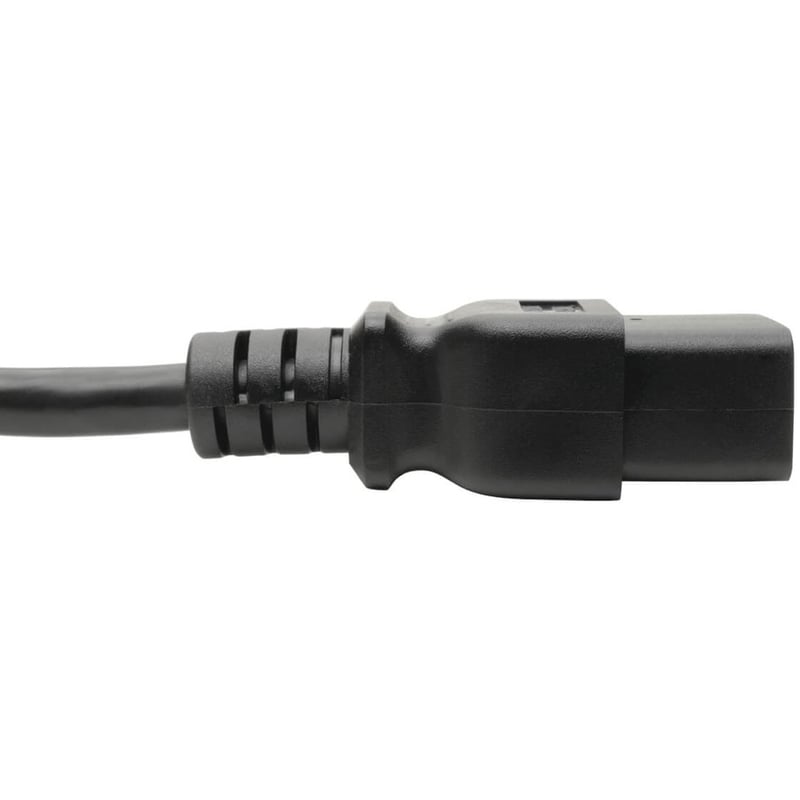 Eaton Tripp Lite Series Computer Power Cord, C19 to NEMA 5-15P - Heavy-Duty, 15A, 125V, 14 AWG, 8 ft. (2.43 m), Black - Thumbnail 4
