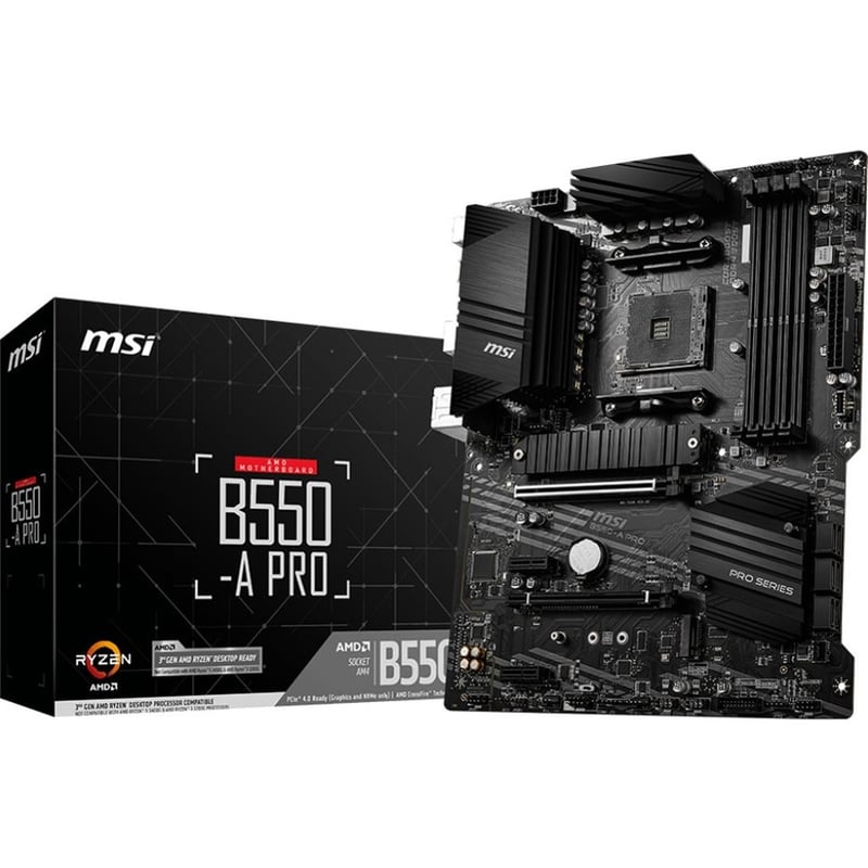 MSI B550-A PRO Desktop Motherboard - AMD B550 Chipset - Socket AM4 - ATX - Thumbnail 1