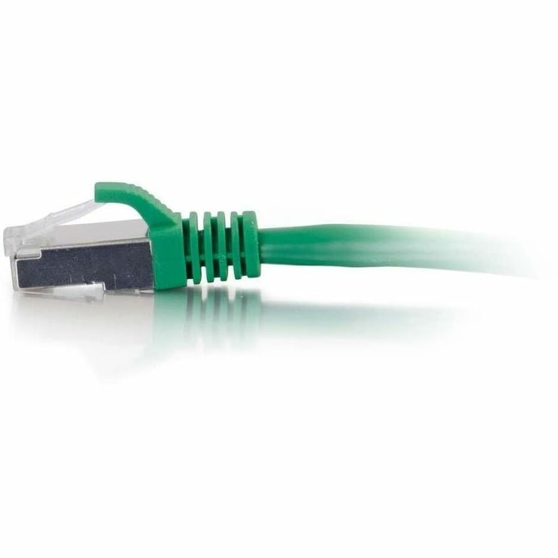 C2G-15ft Cat6 Snagless Shielded (STP) Network Patch Cable - Green - Thumbnail 3