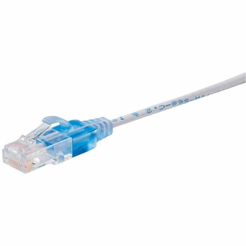 MONOPRICE CAT6A 50FT WHITE 5-PK PATCH CABLE_ UTP_ 30AWG_ 10G_ PURE BARE COPPER_ - Thumbnail 2