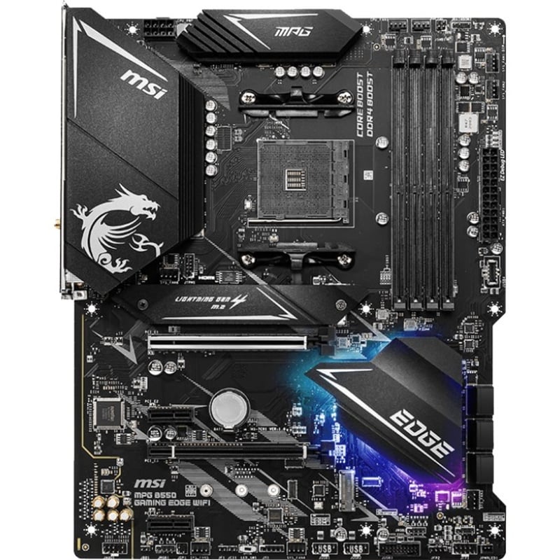 MSI MPG B550 GAMING EDGE WIFI Desktop Motherboard - AMD B550 Chipset - Socket AM4 - ATX - Thumbnail 4