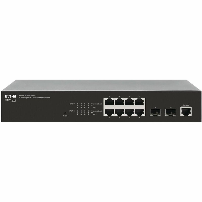 8-PORT MANAGED GIGABIT ETHERNET SWITCH POE+ LAYER 2 1 GBPS 2XGBE - Thumbnail 2