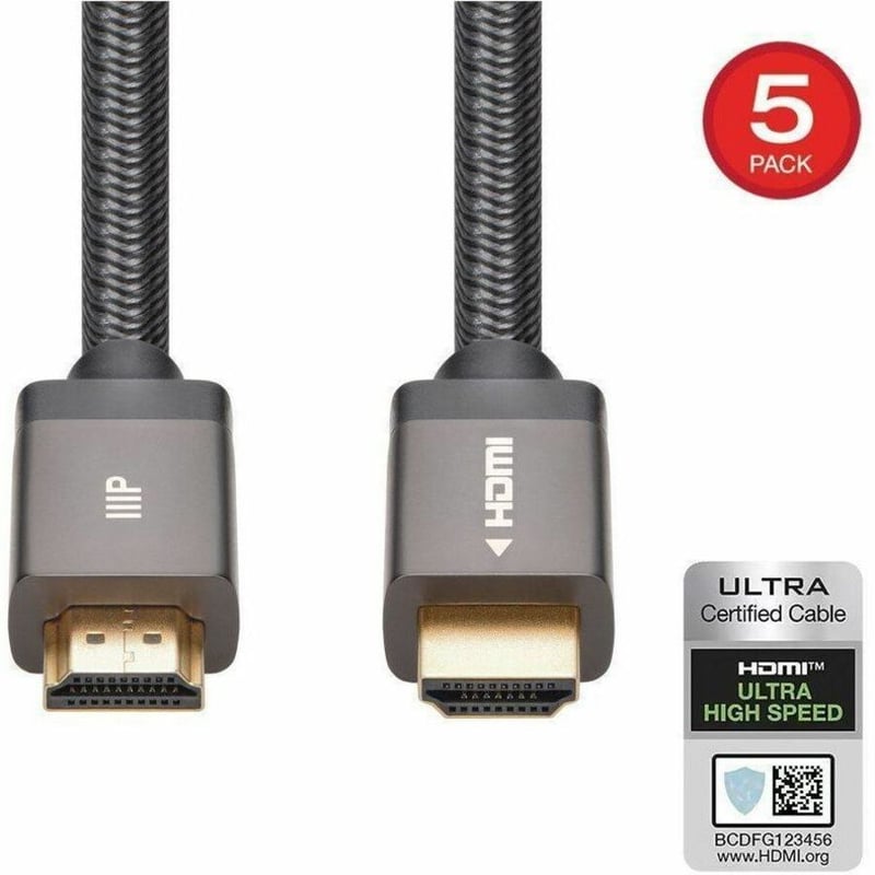 MONOPRICE 8K CERTIFIED BRAIDED ULTRA HIGH SPEED HDMI CABLE - HDMI 2.1_ 8K@60HZ_ - Thumbnail 2