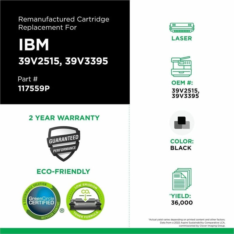 Clover Imaging Remanufactured Extra High Yield Toner Cartridge for IBM 1872/1892 - Thumbnail 3