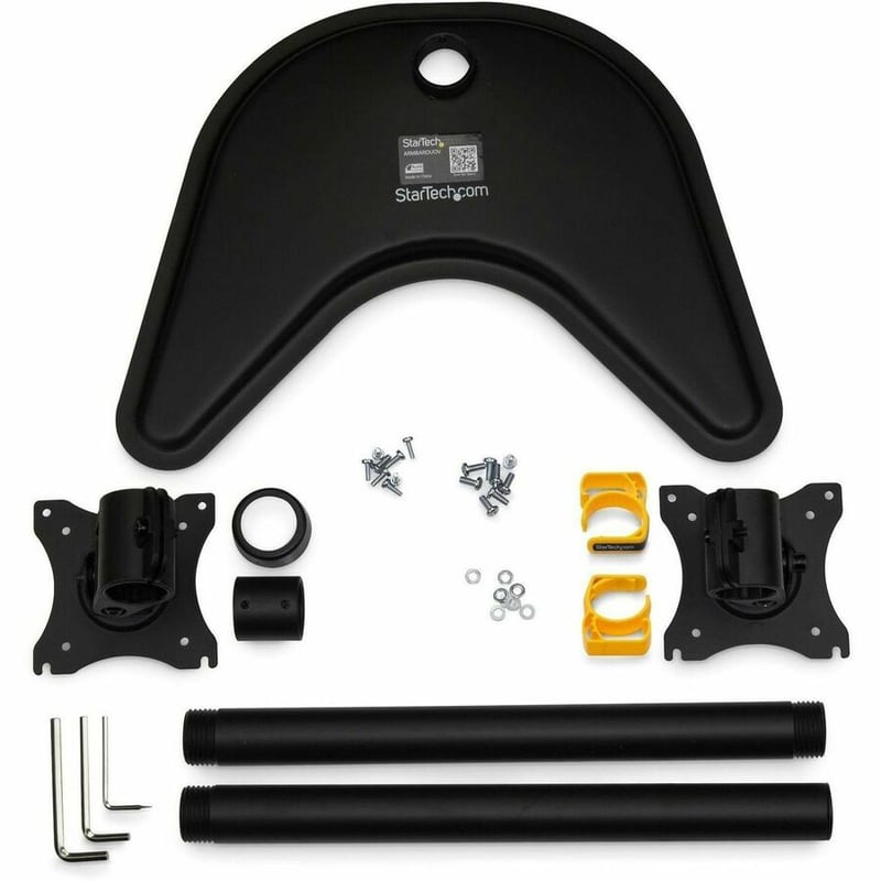 StarTech.com Vertical Dual Monitor Stand, Heavy Duty Steel, Monitors up to 27" (22lb/10kg), Vesa Monitor, Computer Monitor Stand - Thumbnail 4