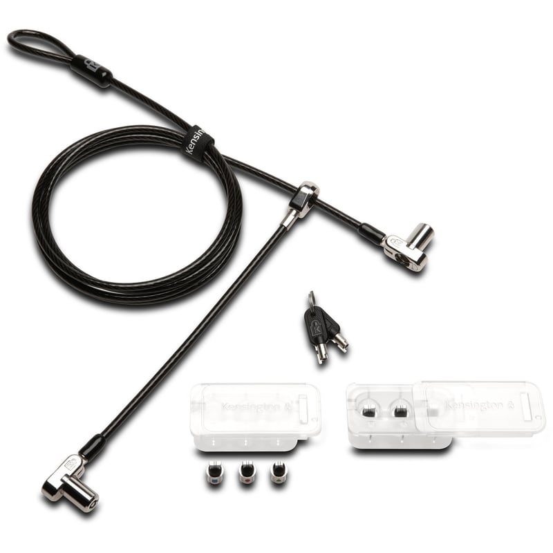 Kensington Universal 3-in-1 Keyed Cable Lock - Twin Lockheads - Keyed Different - Thumbnail 1