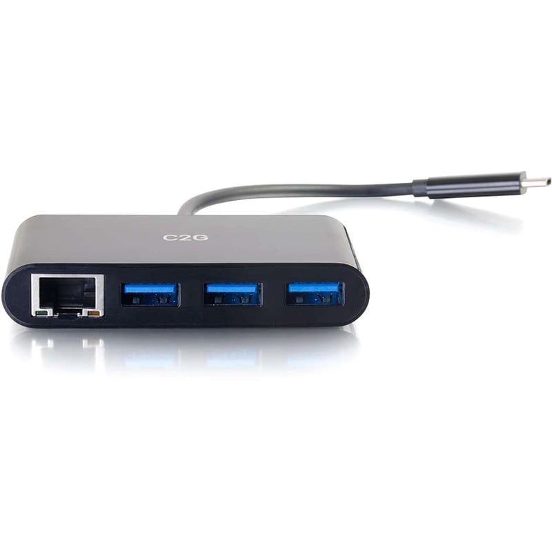 C2G USB C Hub with Ethernet - 3-Port USB Hub - Thumbnail 2