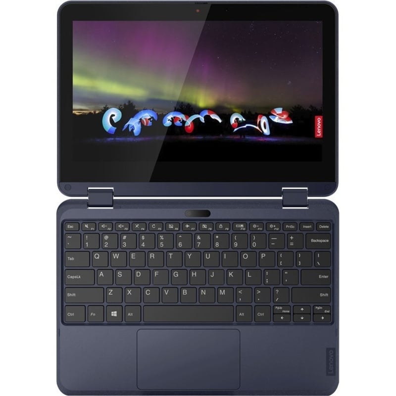 Lenovo 500w Gen 3 82J30019US 11.6" Touchscreen Convertible 2 in 1 Notebook - HD - 1366 x 768 - Intel Pentium Silver N6000 Quad-core (4 Core) 1.10 GHz - 4 GB Total RAM - 4 GB On-board Memory - 128 GB SSD - Abyss Blue - Thumbnail 2