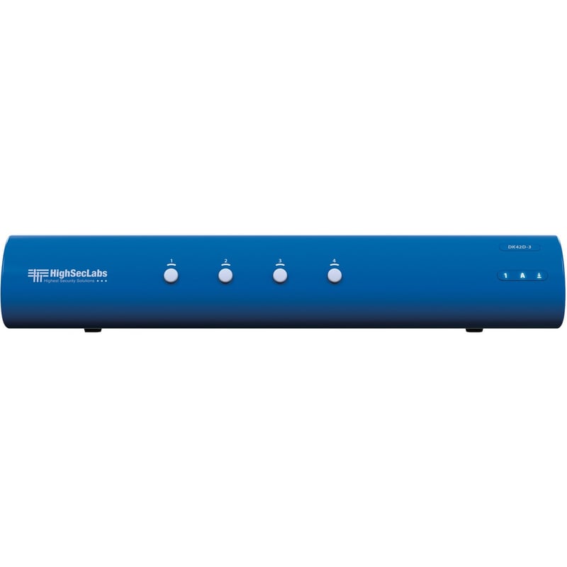 Kramer DK42D-3 HighSecLabs Secure Dual Head 4-Port 4K30 UHD DVI-I KVM Switch - Thumbnail 1