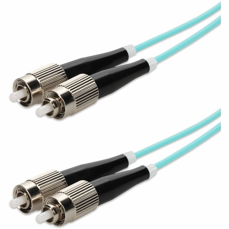 AddOn 4m FC to FC Aqua OM4 Duplex OFNR (Riser-Rated) Fiber Patch Cable - Thumbnail 2