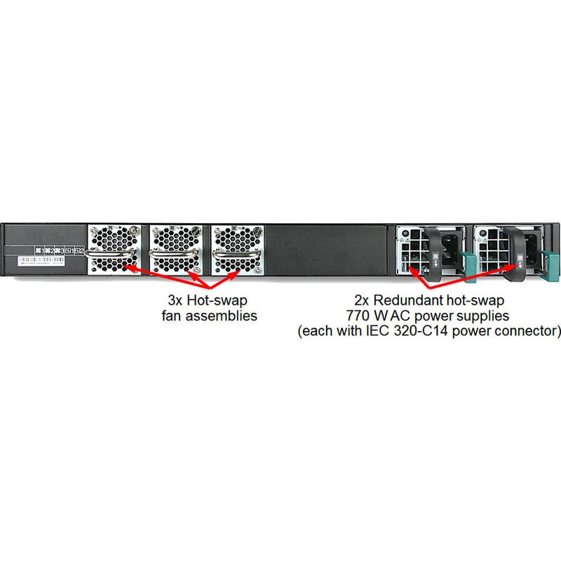 Lenovo ThinkSystem NE1032T RackSwitch (Rear to Front) - Thumbnail 3