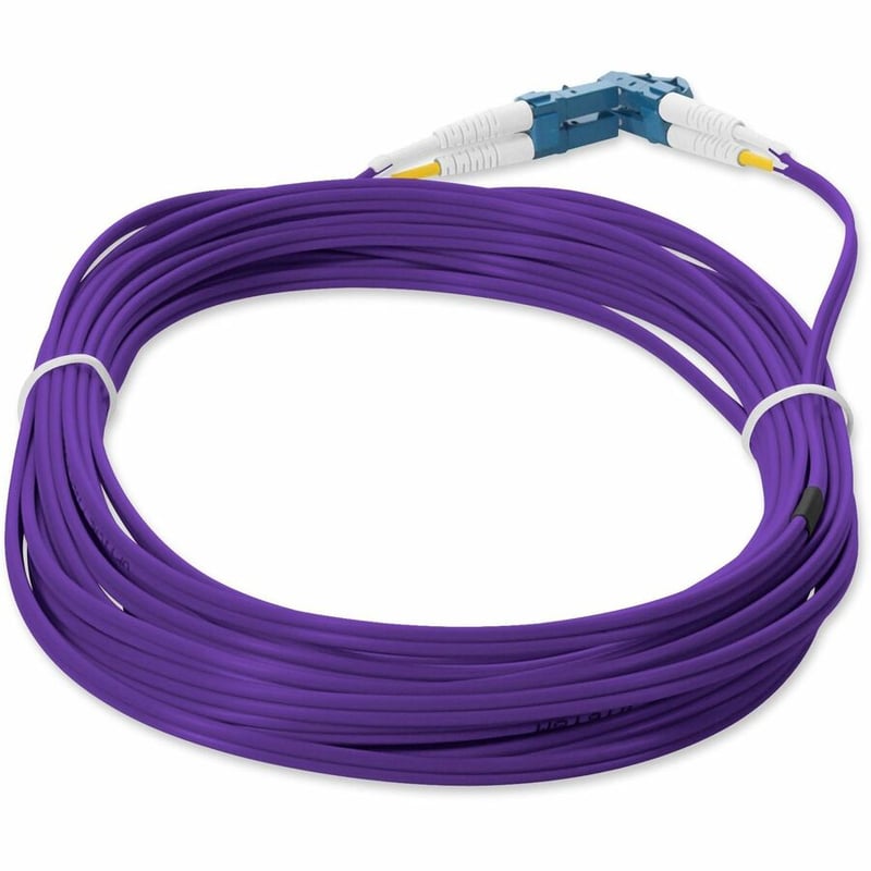 AddOn 3m LC to LC Purple OS2 Duplex OFNR (Riser-Rated) SMF Fiber Patch Cable - Thumbnail 4