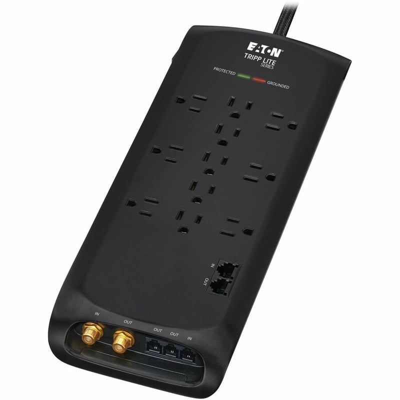 11-OUTLET SURGE PROTECTOR 5-15R 4200J TEL/MODEM/COAX/GBE 8FT CORD - Thumbnail 5