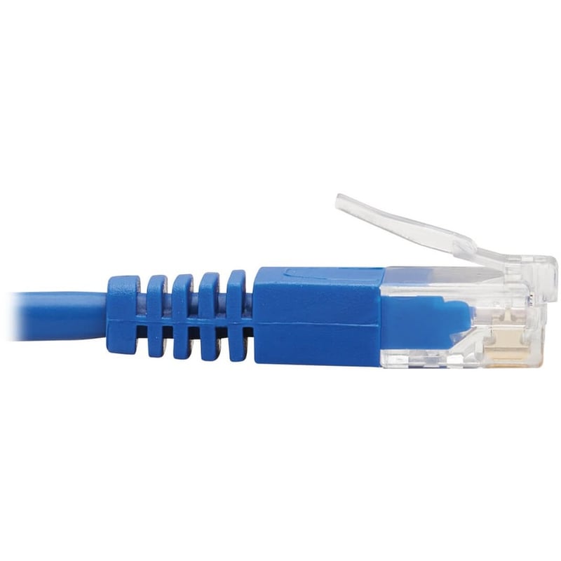 Eaton Tripp Lite Series Left-Angle Cat6 Gigabit Molded Slim UTP Ethernet Cable (RJ45 Left-Angle M to RJ45 M), Blue, 2 ft. (0.61 m) - Thumbnail 5