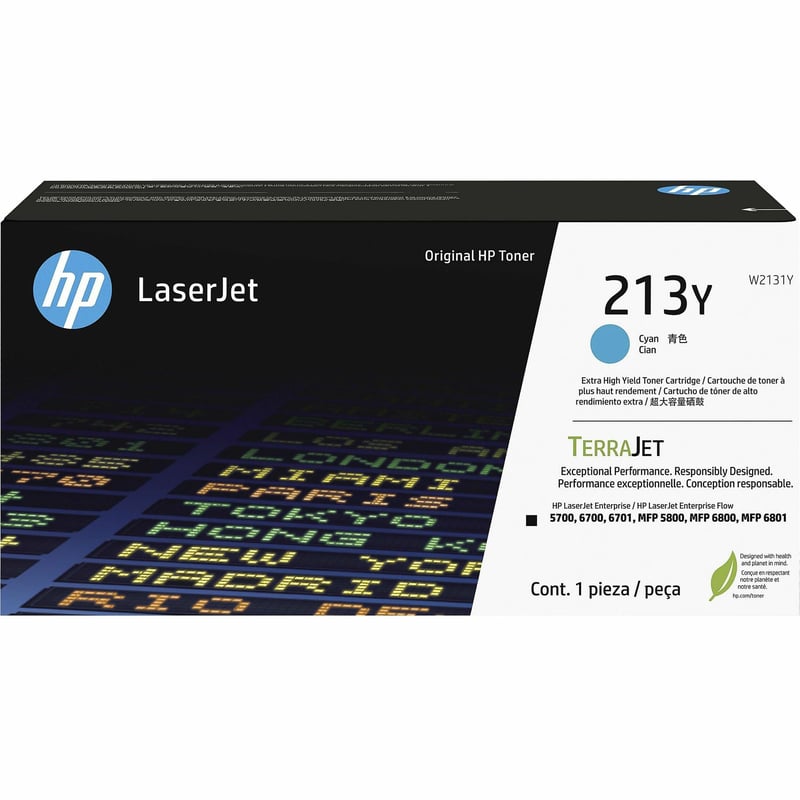 HP 213Y Original Laser Toner Cartridge - Cyan Pack - Thumbnail 1