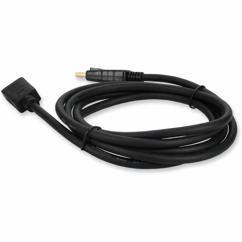 AddOn 6ft DisplayPort 1.2 Male to DisplayPort 1.2 Female Black Cable For Resolution Up to 3840x2160 (4K UHD) - Thumbnail 3