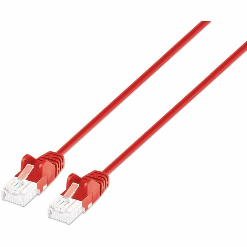 CAT6 U/UTP SLIM NETWORK PATCH CABLE, 1.5 FT., RED - Thumbnail 2