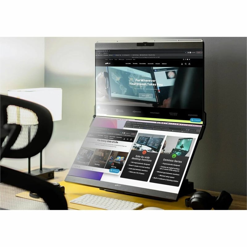 MOBILE PIXELS GEMINOS DUAL STACKED 24IN 1080P LCD MONITORS - Thumbnail 3
