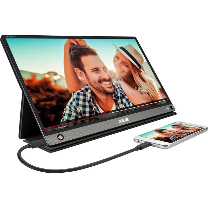 Asus ZenScreen GO MB16AHP 16" Class Full HD LCD Monitor - 16:9 - Black, Gray - Thumbnail 3