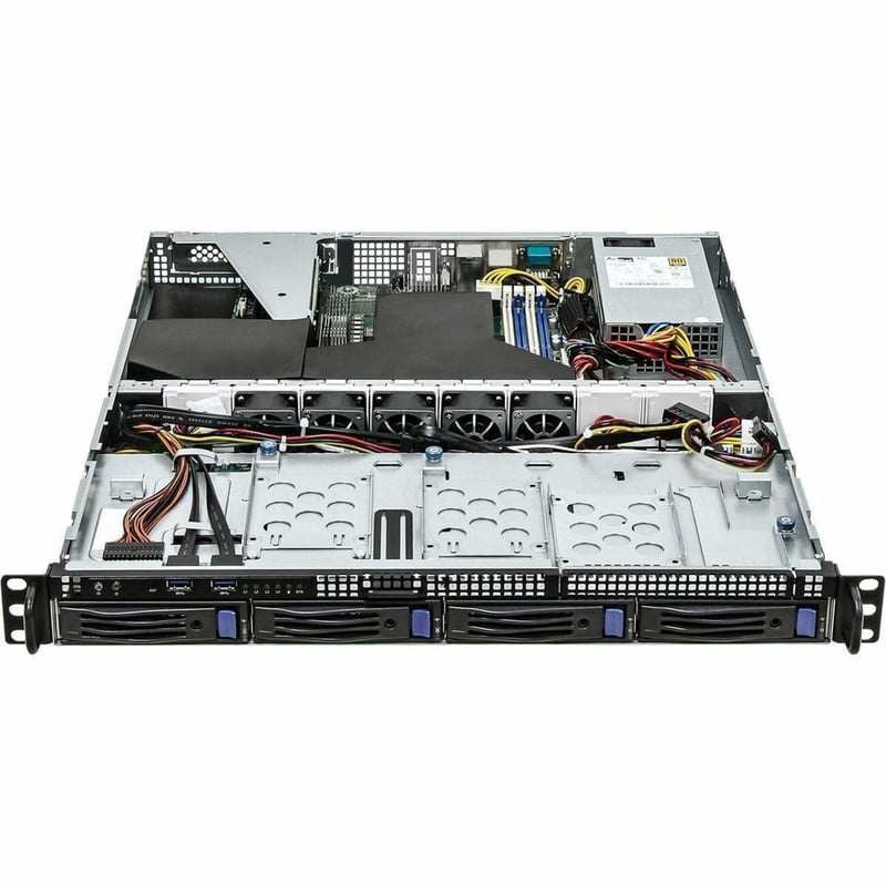 ASROCK RACK 1U4LW-X570 1U RACKMOUNT SERVER BAREBONE 4 BAYS SINGLE SOCKET AM4 PGA - Thumbnail 1