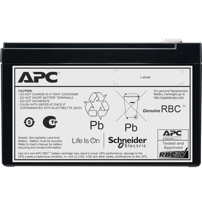 APC Replacement Battery Cartridge, VRLA, 7Ah, 12V DC, 2-year warranty - Thumbnail 1