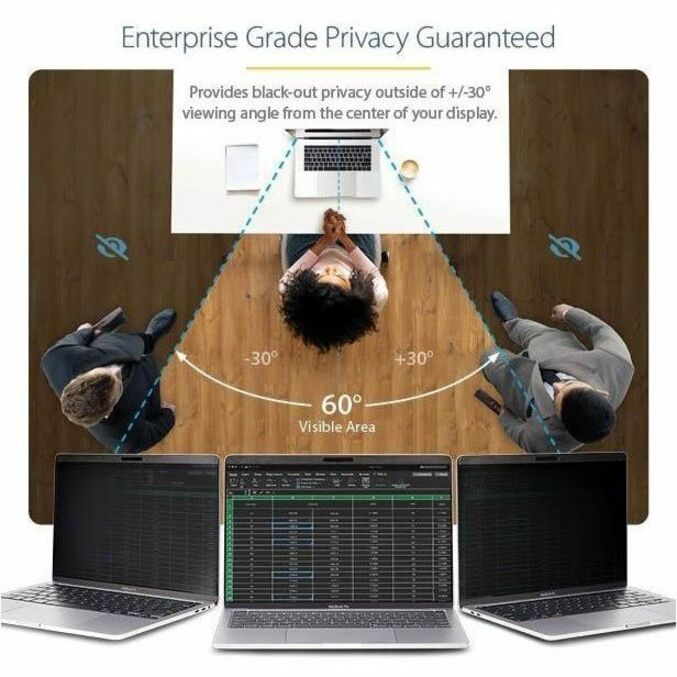 StarTech.com Laptop Privacy Screen for 13 inch MacBook Pro & Air - Magnetic Removable Security Filter - Blue Light Reducing - Matte/Glossy - Thumbnail 2