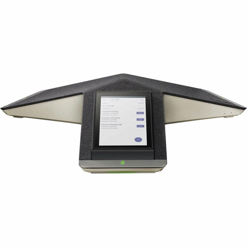 Poly Trio C60 IP Conference Station - Corded/Cordless - Wi-Fi, Bluetooth - Tabletop - Black - TAA Compliant - Thumbnail 1
