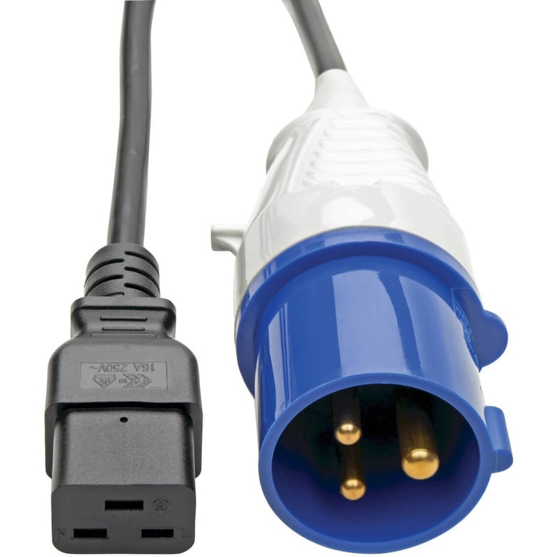 Eaton Tripp Lite Series IEC 309 to C19, Heavy-Duty Extension Cord - 16A, 250V, 16 AWG, 10 ft. (3.05 m), Black - Thumbnail 1