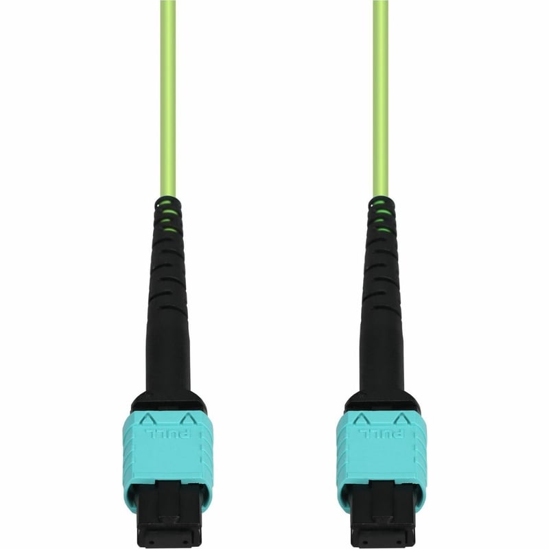 AddOn 50m MPO/UPC to MPO/UPC Lime Green OM5 OFNR (Riser-Rated) 12-Strand Fiber Patch Cable - Thumbnail 1