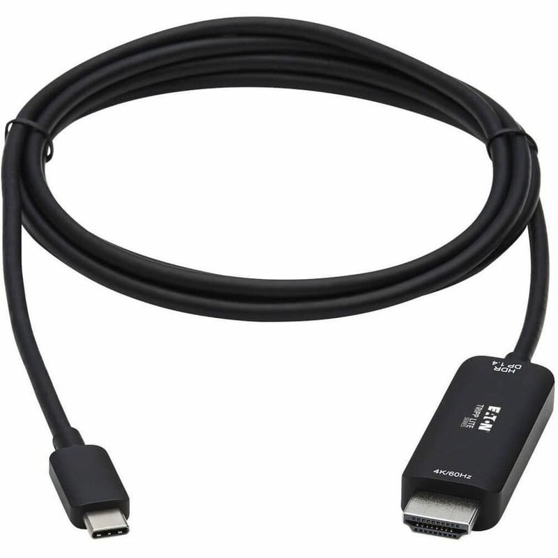 Tripp Lite by Eaton USB-C to HDMI Active Adapter Cable (M/M) 4K 60 Hz HDR HDCP 2.2 DP 1.4 Alt Mode Black 6 ft. (1.8 m) - Thumbnail 2