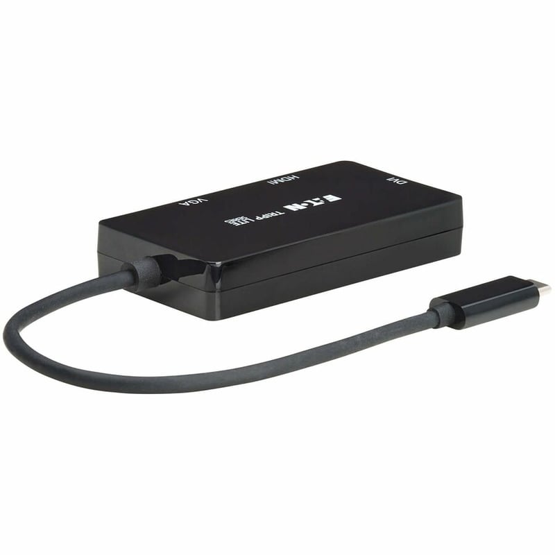 USB C MULTIPORT ADAPTER M/3XF 4K HDMI 1080P VGA + DVI PORTS BLACK - Thumbnail 4