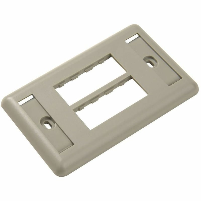 Ortronics TracJack Faceplate, Four-Port (Single Gang), Plastic - Thumbnail 1