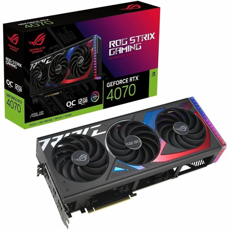 Asus ROG NVIDIA GeForce RTX 4070 Graphic Card - 12 GB GDDR6X - Thumbnail 4