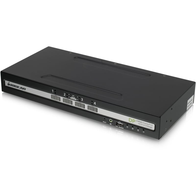 IOGEAR 4-Port Single View DisplayPort KVM Switch w/Audio and CAC support - Thumbnail 1