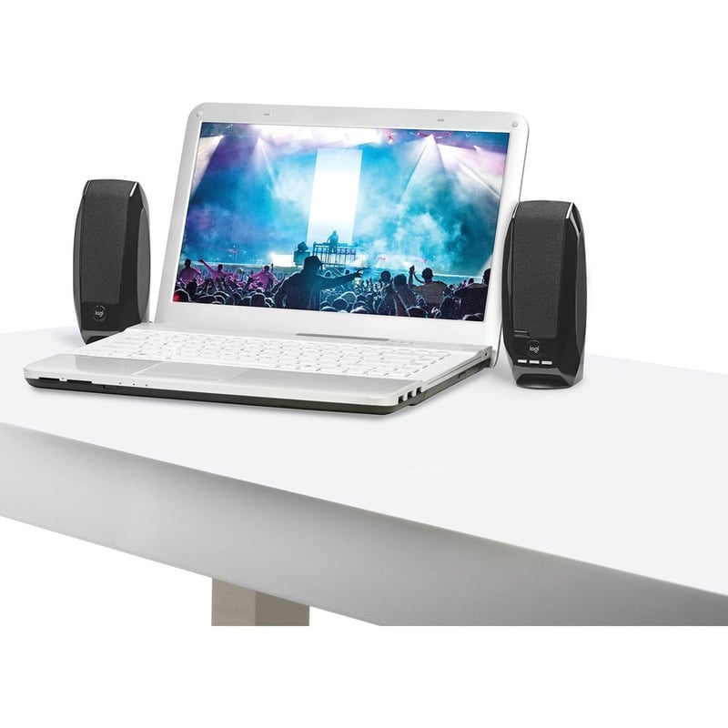 Logitech S-150 2.0 Speaker System - 1.20 W RMS - Black - Thumbnail 4