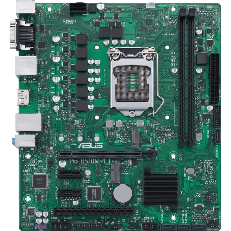 Asus PRO H510M-CT/CSM Desktop Motherboard - Intel H510 Chipset - Socket LGA-1200 - Micro ATX - Thumbnail 1