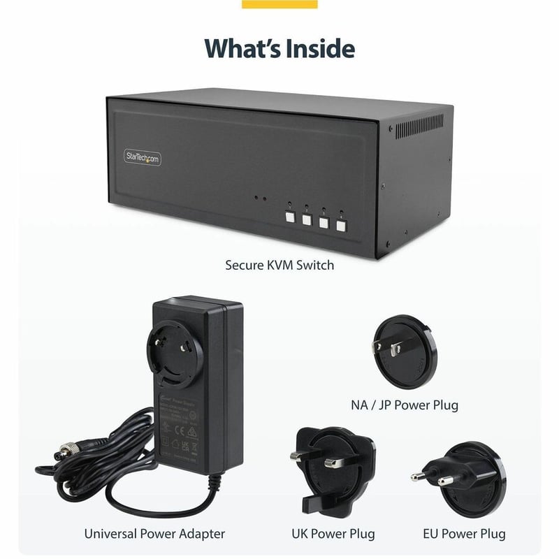 SECURE 4-PORT QUAD-MONITOR KVM DVI NIAP 4.0 CAC US BUILT - Thumbnail 3