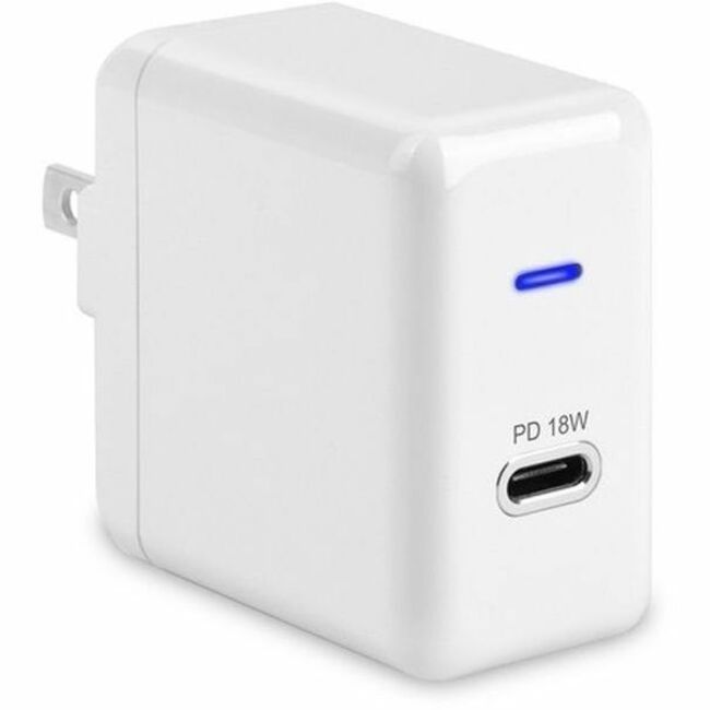 18W USB-C WALL CHARGER - WHITE FAST CHARGING QUICK CHARGE USB 3.0 - Thumbnail 1