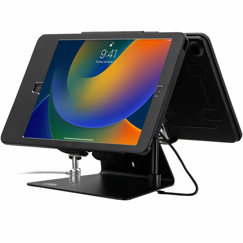 CTA Digital Security Dual-Tablet Kiosk Stand for iPad Air 3 (2019), iPad Pro 10.5 and iPad 10.2 Gen 7th/ 8th/ 9th, Black - Thumbnail 1