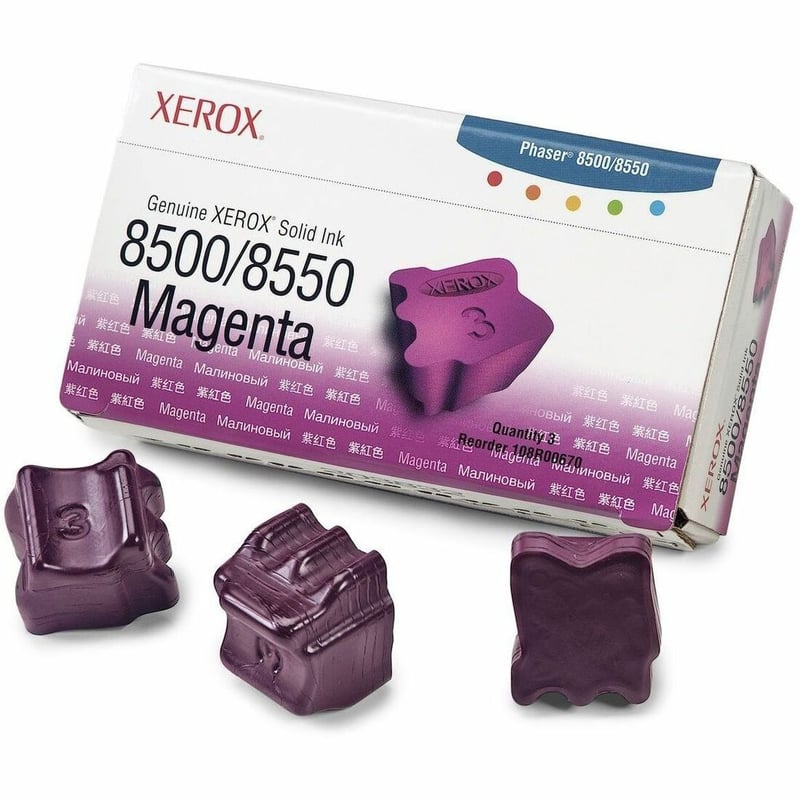 Xerox Genuine Phaser™ 8500/8550 Magenta Solid Ink (3000 Pages) - 108R00670 - Thumbnail 1