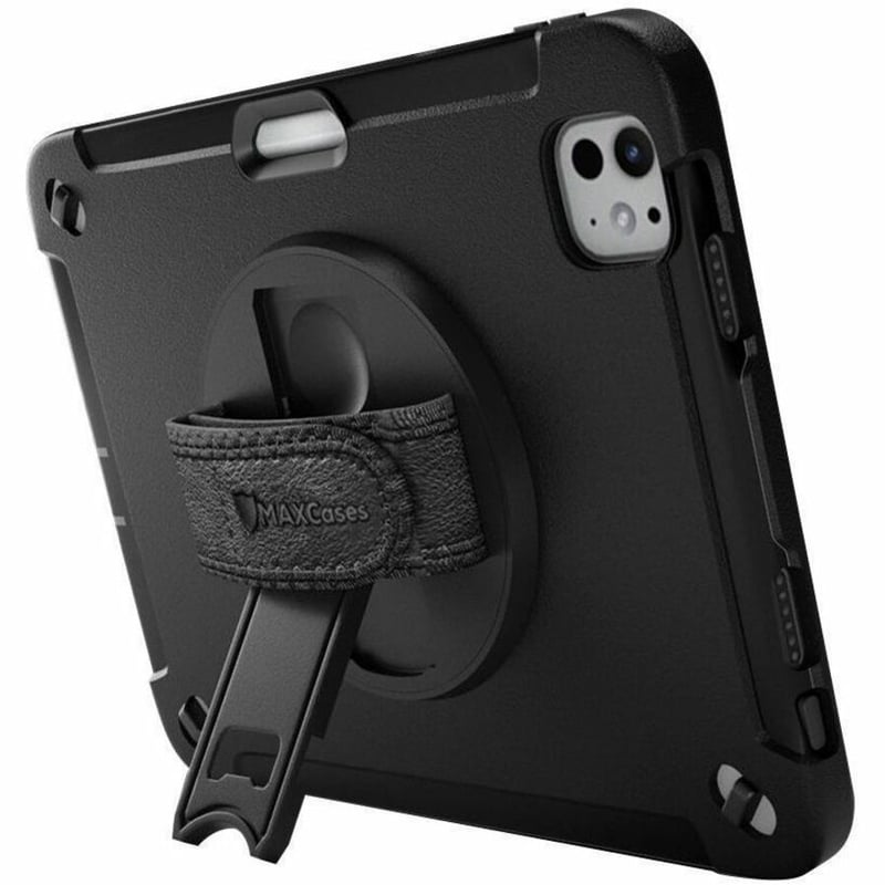 MAXCases Extreme Shield for iPad Pro 13" (2024/M4) w/ Handstrap, Shoulder Strap & Pencil Garage (Black) - Thumbnail 3