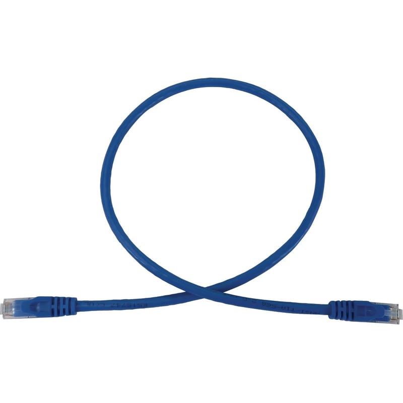Eaton Tripp Lite Series Cat6a 10G Snagless Molded UTP Ethernet Cable (RJ45 M/M), PoE, Blue, 2 ft. (0.6 m) - Thumbnail 1