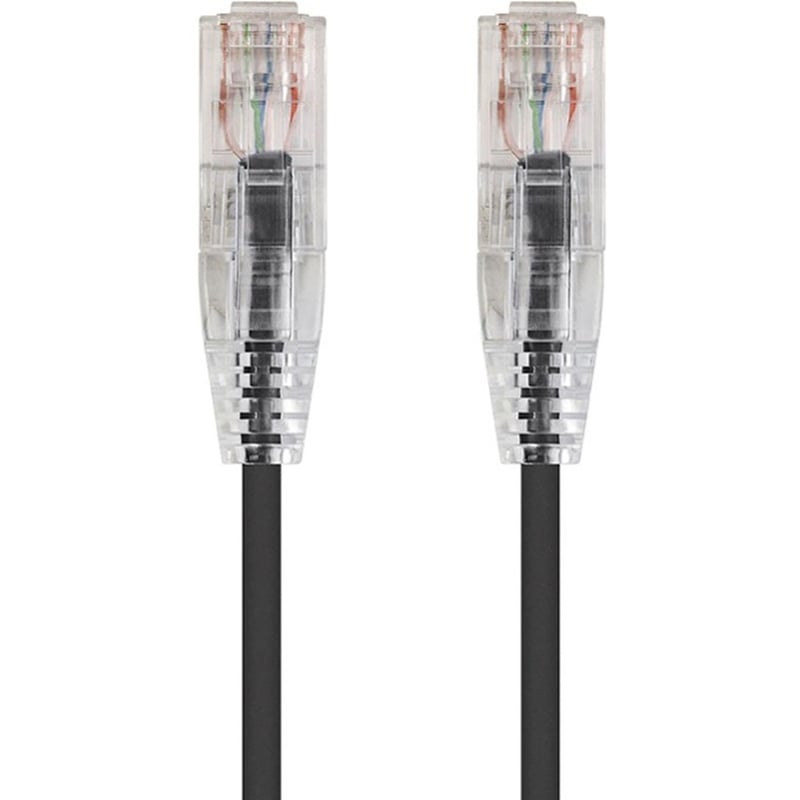 SLIMRUN CAT6 UTP CABLE-20FT BLACK - Thumbnail 1