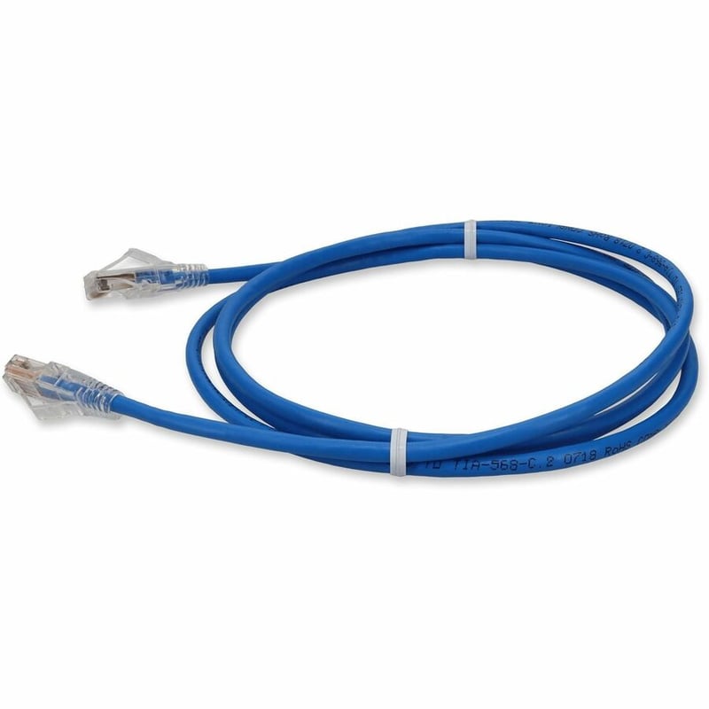 AddOn 4ft Blue CAT 6 Plenum-Rated Ethernet Cable Snagless Easy Clear Boot TAA RJ-45 M/M - Thumbnail 2