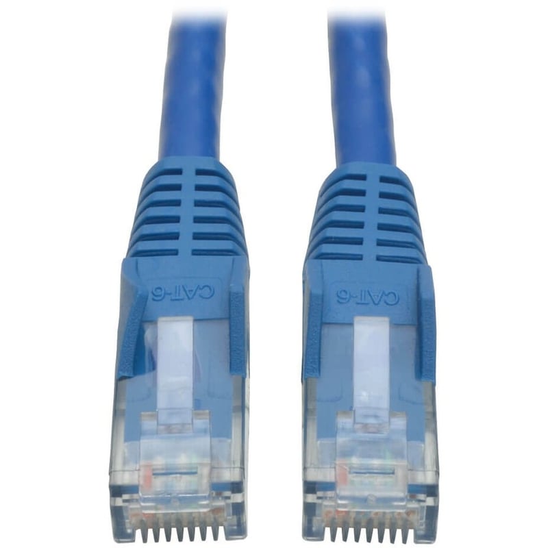 Eaton Tripp Lite Series Cat6 Gigabit Snagless Molded (UTP) Ethernet Cable (RJ45 M/M), PoE, Blue, 30 ft. (9.14 m)