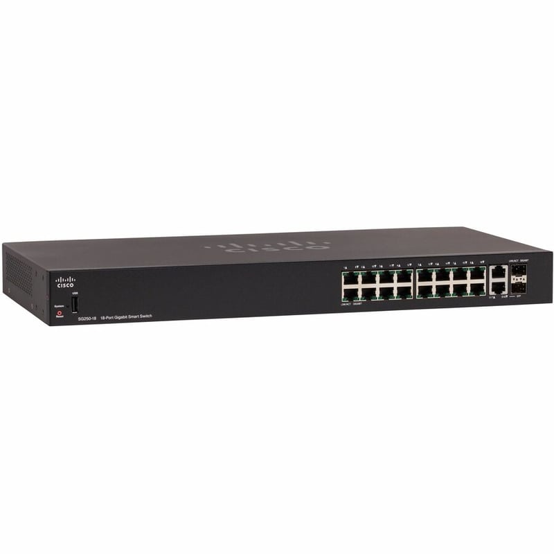 CISCO SG250-18 18-PORT GIGABIT SMART SWITCH REMANUFACTURED