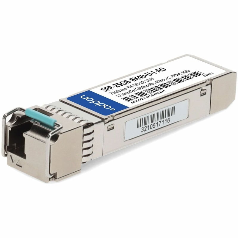 AddOn MSA and TAA 25GBase-BX SFP28 Transceiver (SMF, 1270nmTx/1310nmRx, 40km, LC, DOM, -40 to 85C) - Thumbnail 1