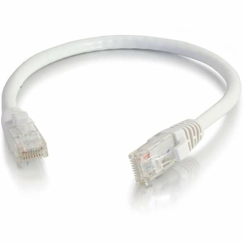Quiktron 12ft Q-Series Cat6a Snagless (UTP) Ethernet Network Patch Cable, CM Rated -White - Thumbnail 1